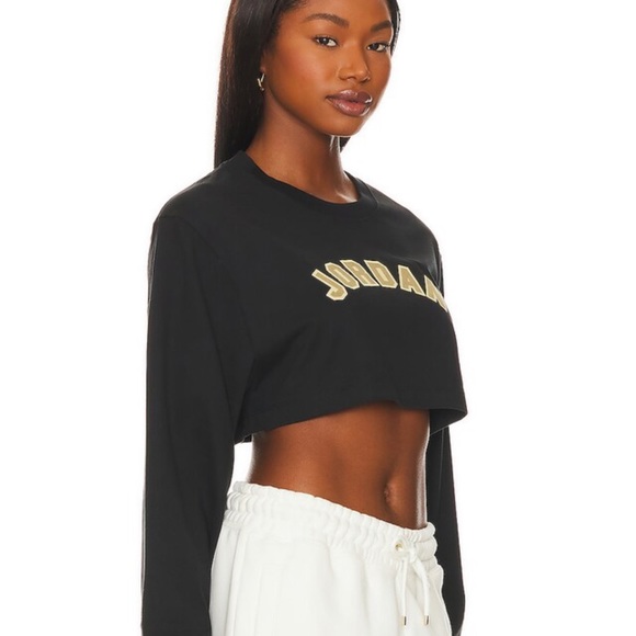 JORDAN long sleeve cropped shirt size small! - Picture 2 of 4